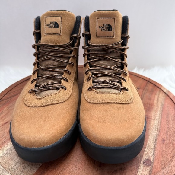 The North Face Men's DryVent Waterproof Winter Boots Tan Suede Sz 14 Larimer Mid - Picture 2 of 11